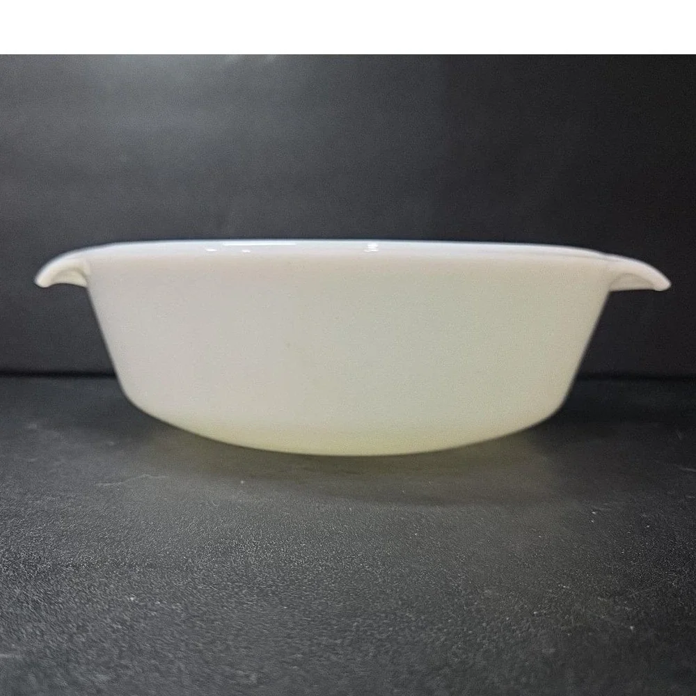 Anchor Hocking Fire King 1qt Casserole Dish #637, Fall Harvest Vegetable Design